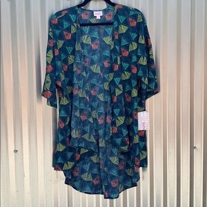 NWT Lularoe Lindsay Triangle Print Kimono Small